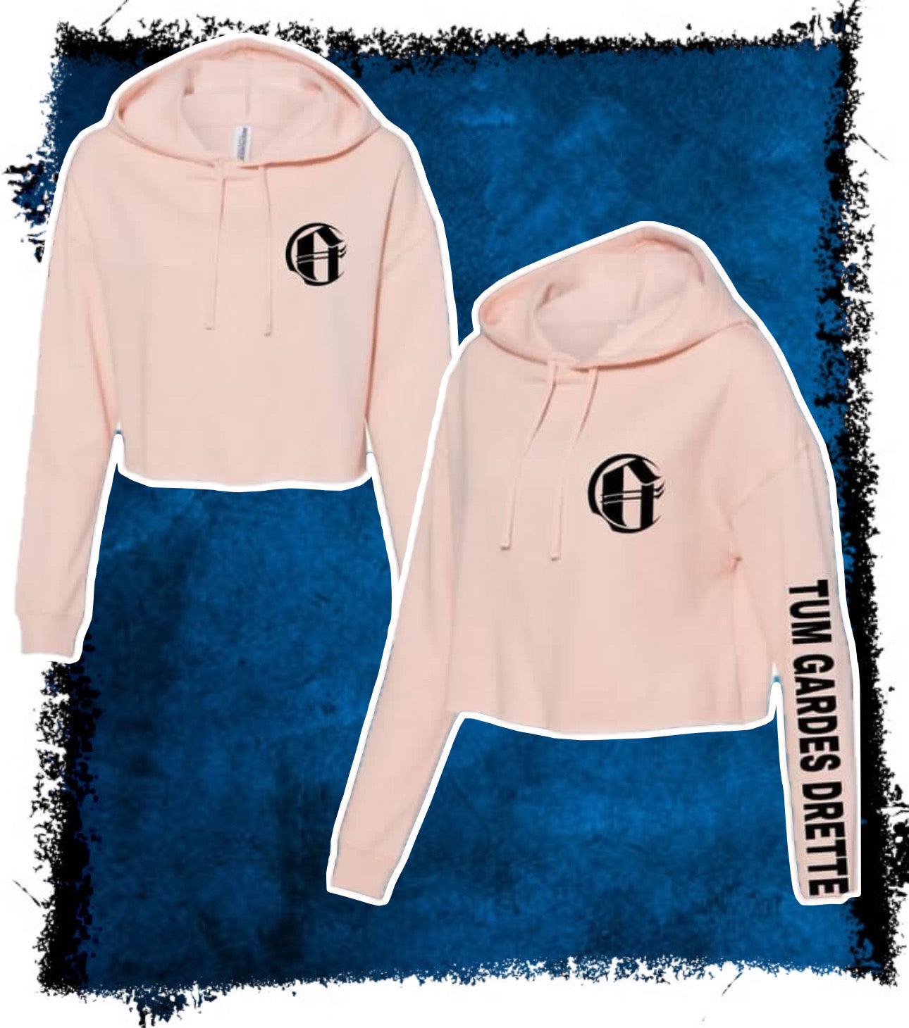 Crop Top Hoodie Peach