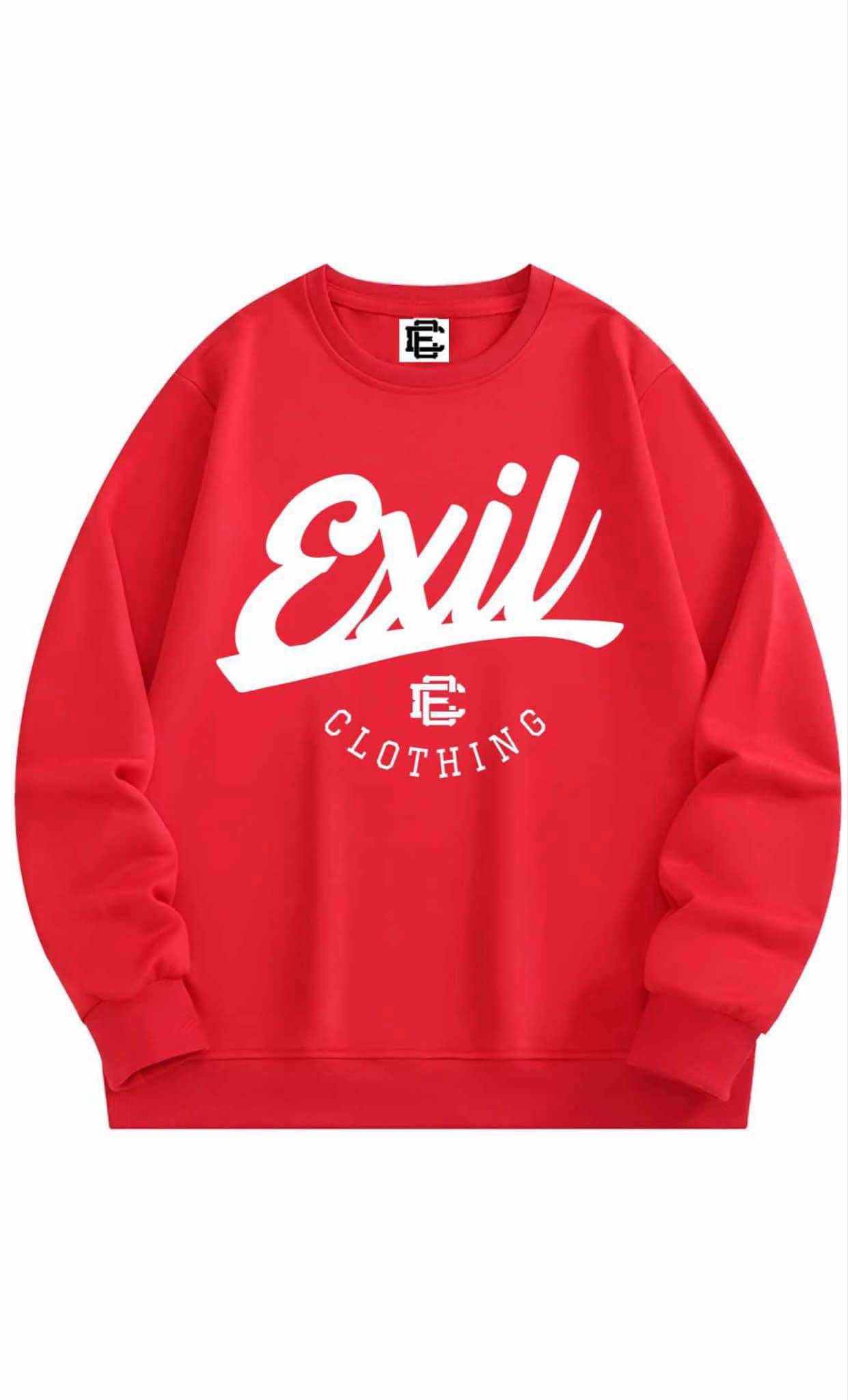 Crewneck Rouge-Exil Blanc