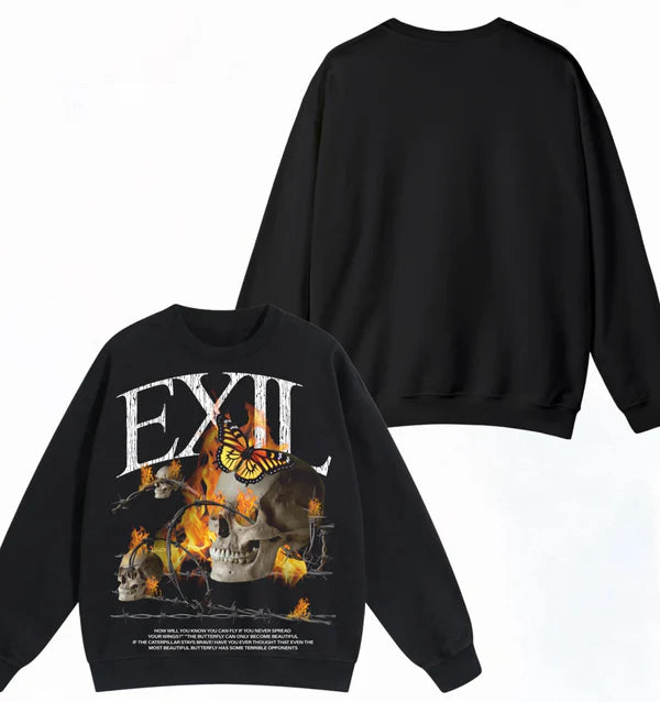 Crewneck Skull Fly