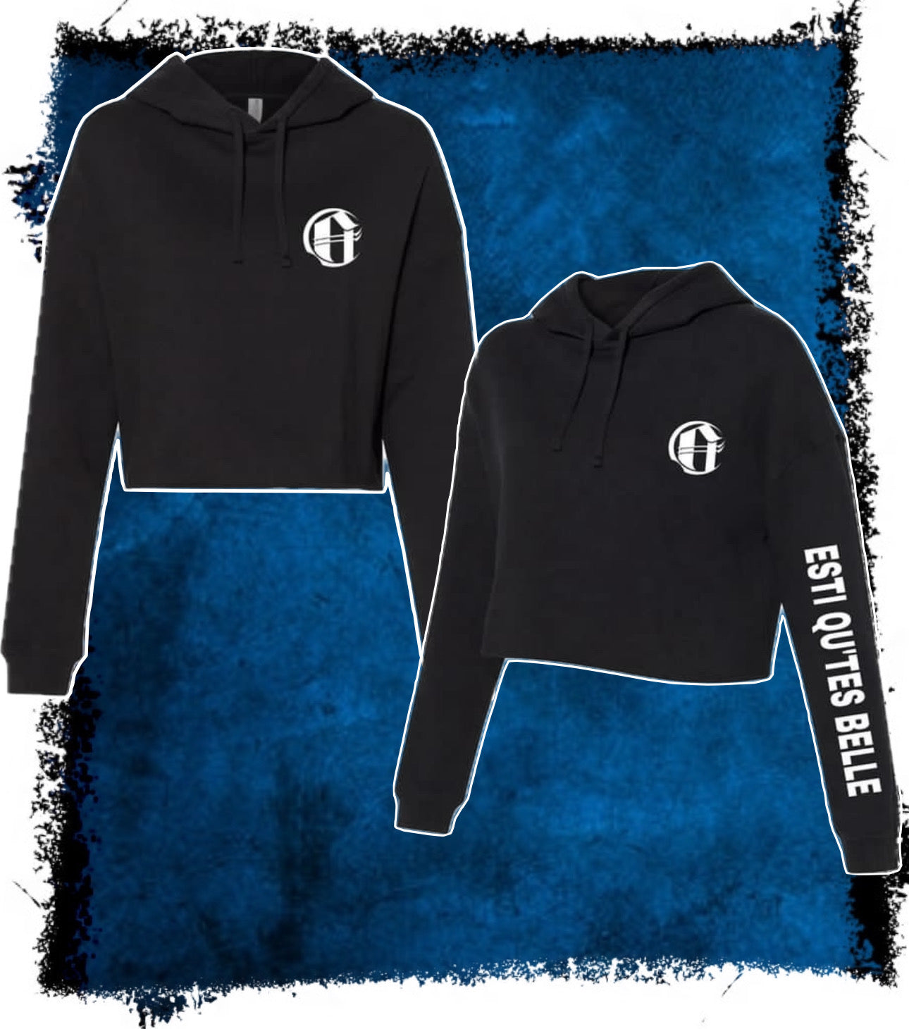 Crop Top Hoodie Noir