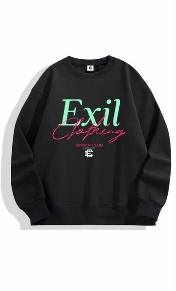 Crewneck Noir Signature Rose