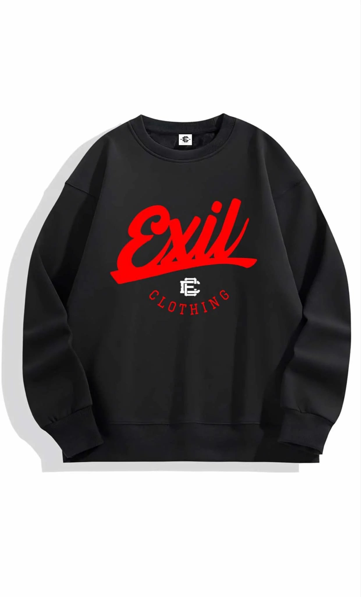 Crewneck Noir-Exil Rouge